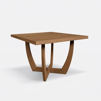 Dining room dining table kitchen table 110 x 110 x 74 cm brown style modern table