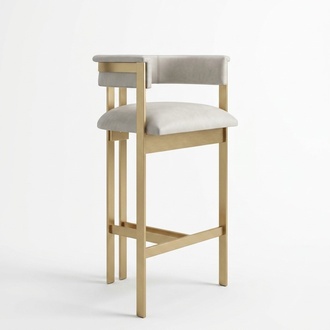 Dining Room Furniture Beige Chair 1-Seater Design Armrest Chair