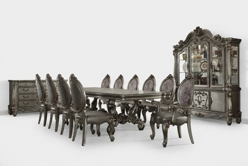 Dining Room Set Baroque Rococo Table 10x Chairs Sideboard Dresser 13pcs.Group new