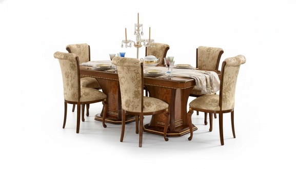 Dining room set chairs 6x group dining set antique style table 7 pieces. New