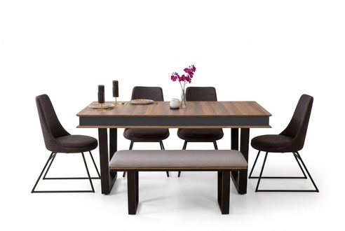 Dining room set dining table 4х chairs bench sideboard dining group 3x mirror 10 pieces