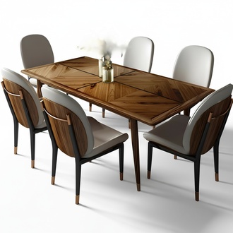 Dining room set dining table 6x chair table set group 7 pieces. Set complete sets