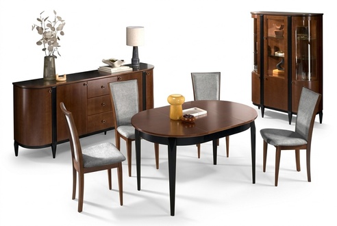 Dining Room Set Dining Table Complete 4x Chairs Wooden Furniture Sideboard Luxurious