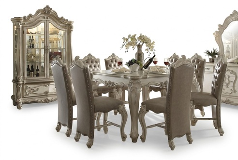 Dining Room Set Display Cabinet Dining Table 8x Chair Set Table Group 10pcs Set Complete