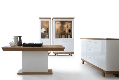 Dining Room Set Sideboard Complete 2x Display Cabinet Modern Wooden Furniture Luxurious