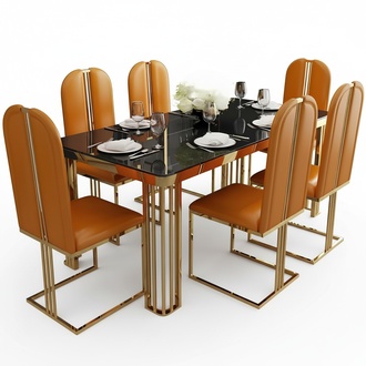 Dining set dining table 6 x chair set set table set classic dining set 7 pieces.