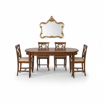 Dining Table + 4x Chairs Chair Dining Set Dining Group Modern Table Tables Set