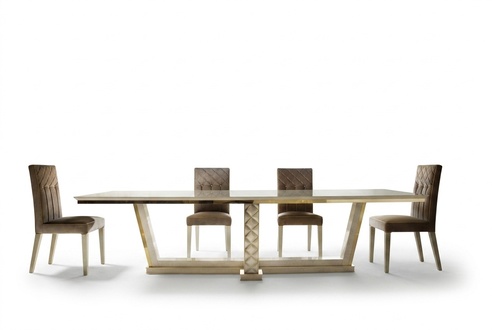 Dining room set of rectangular table & 4x chairs in art nouveau italian furniture arredoclassic™