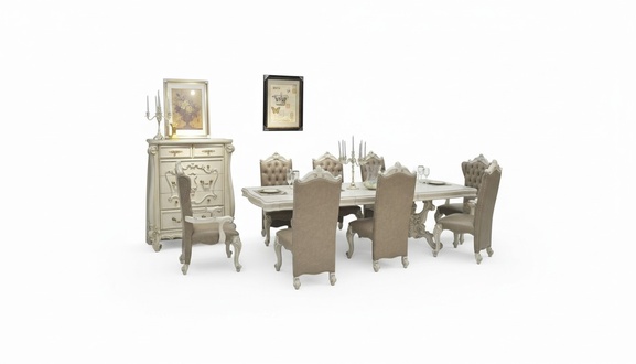 Dining Table + 8x Chairs Dining Set Dining Set Table Chair Tables Baroque