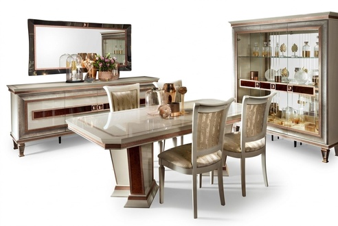 Dining table dining room set dining group furniture table 5 pieces chair 4x chairs arredoclassic