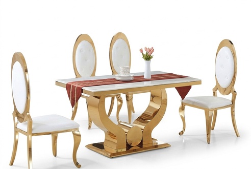 Dining table dining room set dining group classic table 5-piece set chair new 4x chairs