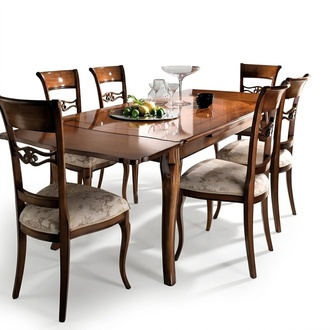 Table dining room set dining table + 6x chairs chair modern table set