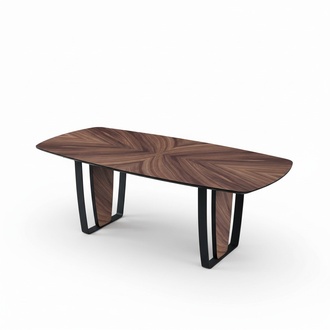 Dining table dining room table wooden table brown metal dining room furniture