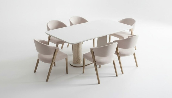 Dining table dining group dining set table 6x chairs dining table modern set 7 pieces