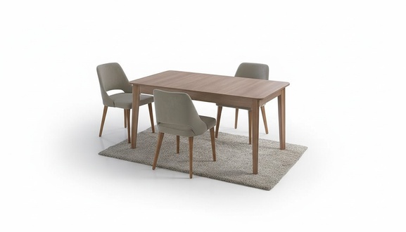 Dining table dining group upholstered chairs dining set table + 4 x armchairs dining room set