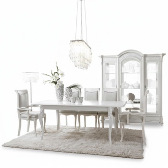 Dining Table Group Table with 4 chairs Classic Wooden Group 5pcs. complete