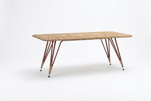 Tables High Quality Rectangular Luxury Modern Brown Terrace Rattan Furniture