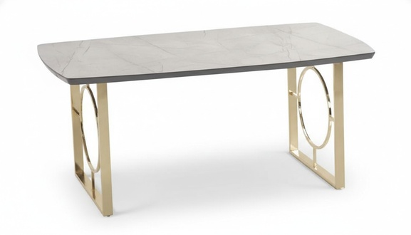 Dining table light gray rectangular wooden tabletop luxury table modern furniture