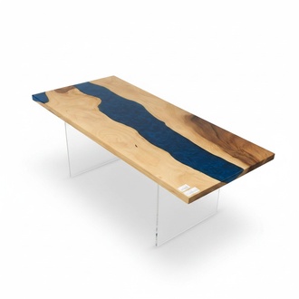 Dining table River Table Real wood river table Epoxy resin tables 181x81