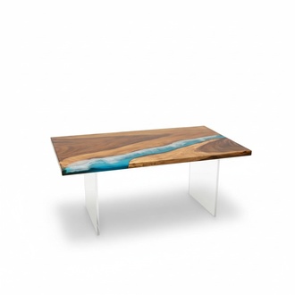 Dining Table River Table Real Wood Solid Epoxy Tables 161x81 New River Table