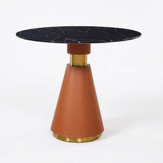 Dining room table round dining table black round table style modern stainless steel luxury
