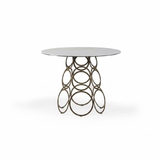Round dining table Kitchen table Dining room table 100cm White