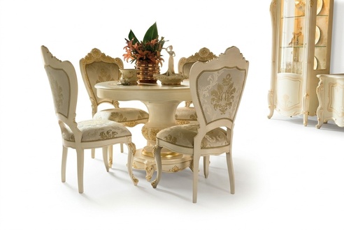 Dining table set dining room furniture facility group table + 4 chair set 5 pieces.