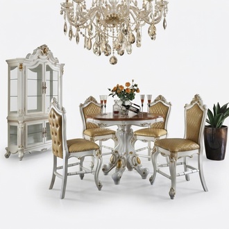 Dining Table Chairs Display Cabinet Dining Set 6pcs Set new