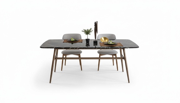 Dining room table Dining table Dining area Marble black Dining room design