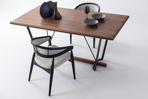 Dining Table Dining Room Table Dining Room Wooden Table Brown Wood 180 cm