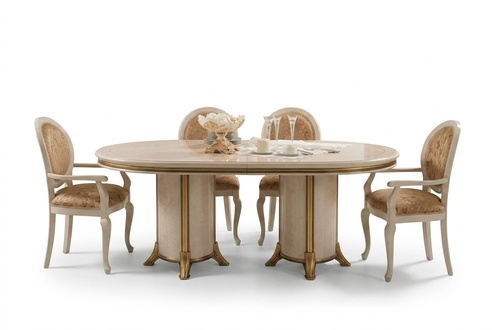 Dining room wooden dining oval table in art nouveau style italian furniture arredoclassic™ 200/250/300cm