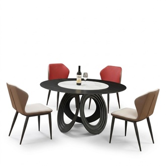 Dining table table group dining room living room set wood design tables 135x135cm.