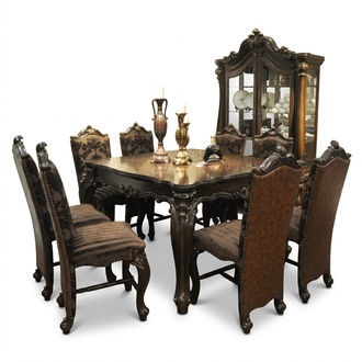 Baroque style made of real wooden dining/living/restaurant square table