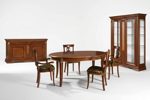 Dining Table Group Dining Room Wood Baroque Rococo Italy Furniture