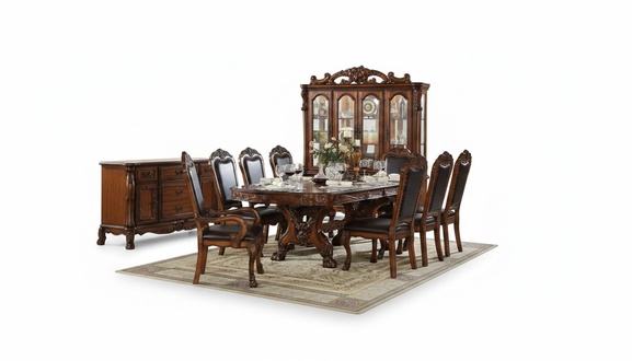 Dining Table Group Dining Room Living Room Set Wood Design Tables 274cm new