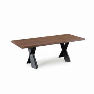 Dining Room Tables Wooden Table with Stainless Steel Wood Furniture