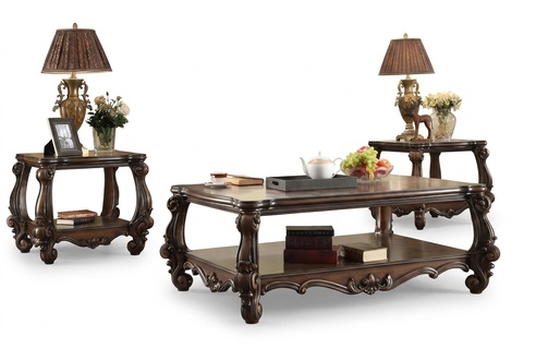 Designer Classic Coffee Table Side Table Sofa Living Room Table Wood 79x79cm