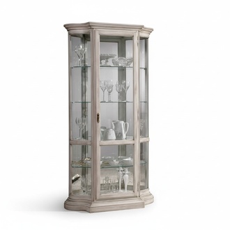 Display cabinet glass cabinet white luxury Italian furniture living room
