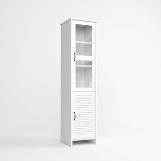 display cabinet white modern MDF-glass furniture piece