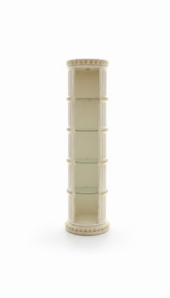 Display Case Bar Corner Shelf Glass Amphora Bottom Bevel Column Cabinet Showcases Shelves 1860
