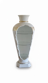 Display Case Bar Corner Shelf Glass Amphora Vase Bottom Bevel Cabinet Display Cabinets Lamp