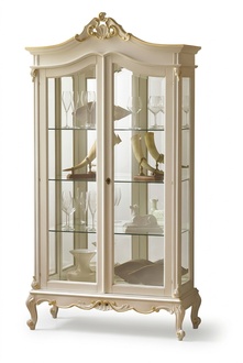 Display Cabinet Showcases Living Room Show Cabinets Design Baroque Rococo White Real wood