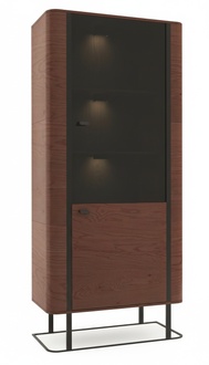 Modern style made of real wooden showcase with 2-swing doors & shelves, model - GR-W12A