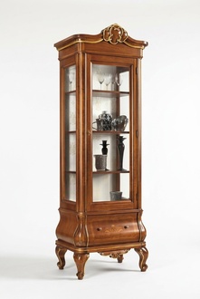 Showcase Glass Cabinet Wood Cabinets Living Room Display Italian Luxury Furniture