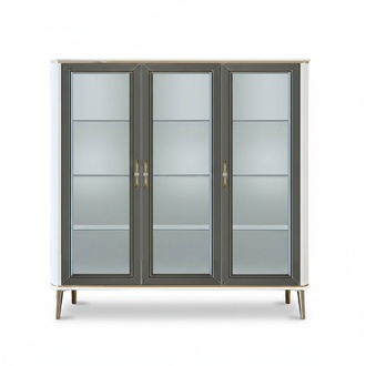 Showcase living room cabinet wood glass cabinets Italian excellence aesthetics