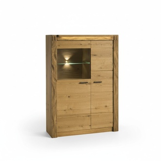 Modern style made of real wooden showcase/cupboard with swing doors, model - F – KB L,P