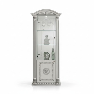 Display Cabinet Sideboard Showcases Luxury Glass Cabinet Cupboard White Wood Design Furniture New