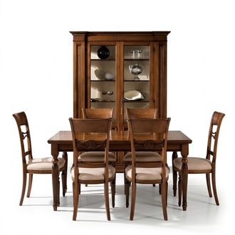 Wooden Display Cabinet Luxury Classic Sideboard Design Furniture Italian Brown