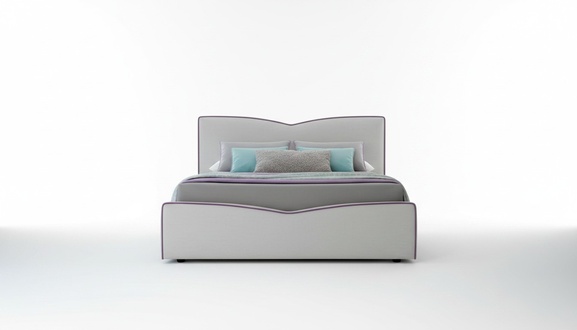 Double Bed 200x200cm Designer Bed Double Beds New Modern Hotel Leather Fabric