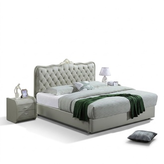 Double bedroom beds luxury furniture double bed Chesterfield baroque style